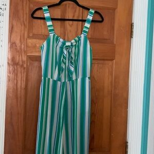 Womens M striped jumpsuit